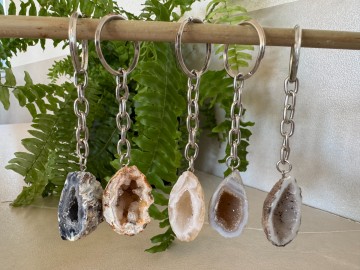 Agaatgeode sleutelhangers