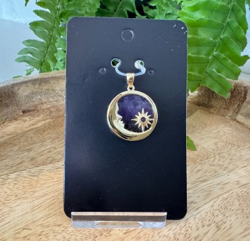 Hanger maan amethist