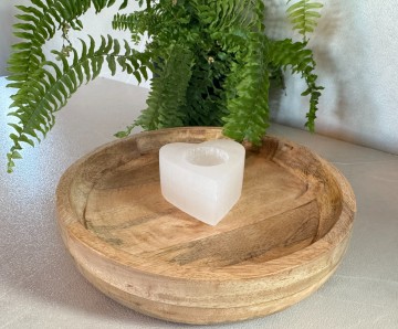 Waxinehouder hart seleniet